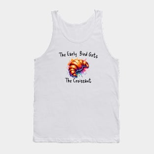 Croissant French Art Baking Coffee Chocolate Sweet Butter Bird Tank Top